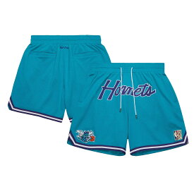 NBA ホーネッツ カジュアル ショーツ Mitchell & Ness（ミッチェル＆ネス） メンズ ティール (NBA Men's MNC HWC NBA x Just Don 7" Inseam Applique Practice Shorts)