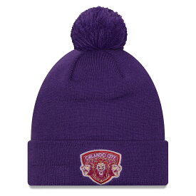 【公式グッズ】MLS オーランド・シティSC ニット帽 New Era（ニューエラ） メンズ パープル (NWE Men's 2024 Jersey Hook Cuff Pom Knit)