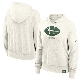 【公式グッズ】NFL ジェッツ プルオーバー パーカー Nike ナイキ レディース クリーム (24 Women's Nike Gym Vintage PO Hood)