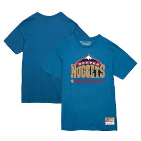 【公式グッズ】NBA ナゲッツ Tシャツ Mitchell & Ness（ミッチェル＆ネス） メンズ ブルー (Mens MNC Hardwood Classics Vintage SS Tee)