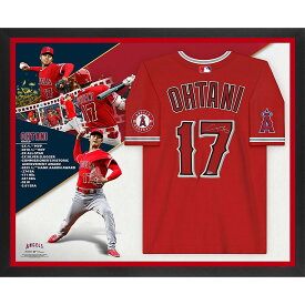 Shohei Ohtani Los Angeles Angels Autographed Framed Red Nike Authentic Jersey Career Collage