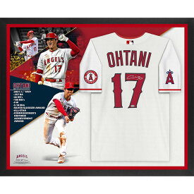 Shohei Ohtani Los Angeles Angels Autographed Framed White Nike Authentic Jersey 2021 AL MVP Collage