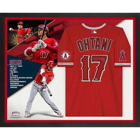Shohei Ohtani Los Angeles Angels Autographed Framed Red Nike Authentic Jersey 2021 AL MVP Collage