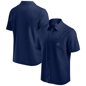 【公式グッズ】NFL カウボーイズ シャツ Fanatics/ファナティクス メンズ ネイビー (MENS 24 NFL SIGNATURE FRONT OFFICE BUTTON UP SHIRT)