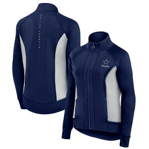 �y�����O�b�Y�zNFL �J�E�{�[�C�Y �W���P�b�g Fanatics/�t�@�i�e�B�N�X ���f�B�[�X �l�C�r�[ (Womens Fanatics Signature Studio Fitted Full Zip Gym Track Jacket)