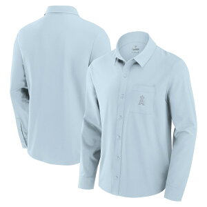�y�����O�b�Y�zMLB �G���[���X �V���c Fanatics/�t�@�i�e�B�N�X �����Y ���C�g�u���[ (Men's Fanatics Branded Front Office Woven Long Sleeve Button Down)