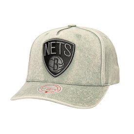 【公式グッズ】NBA ネッツ アジャスタブル キャップ Mitchell & Ness/ミッチェル＆ネス メンズ グレイ (24 NBA MNC Washed Out Tonal Logo Pro Crown Snapback)