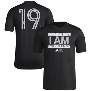 �y�����O�b�Y�zMLS �X�y�V�����A�C�e�� T�V���c Adidas/�A�f�B�_�X �����Y �u���b�N (ADI SU24 Men's Juneteenth Pre-Match Tee)