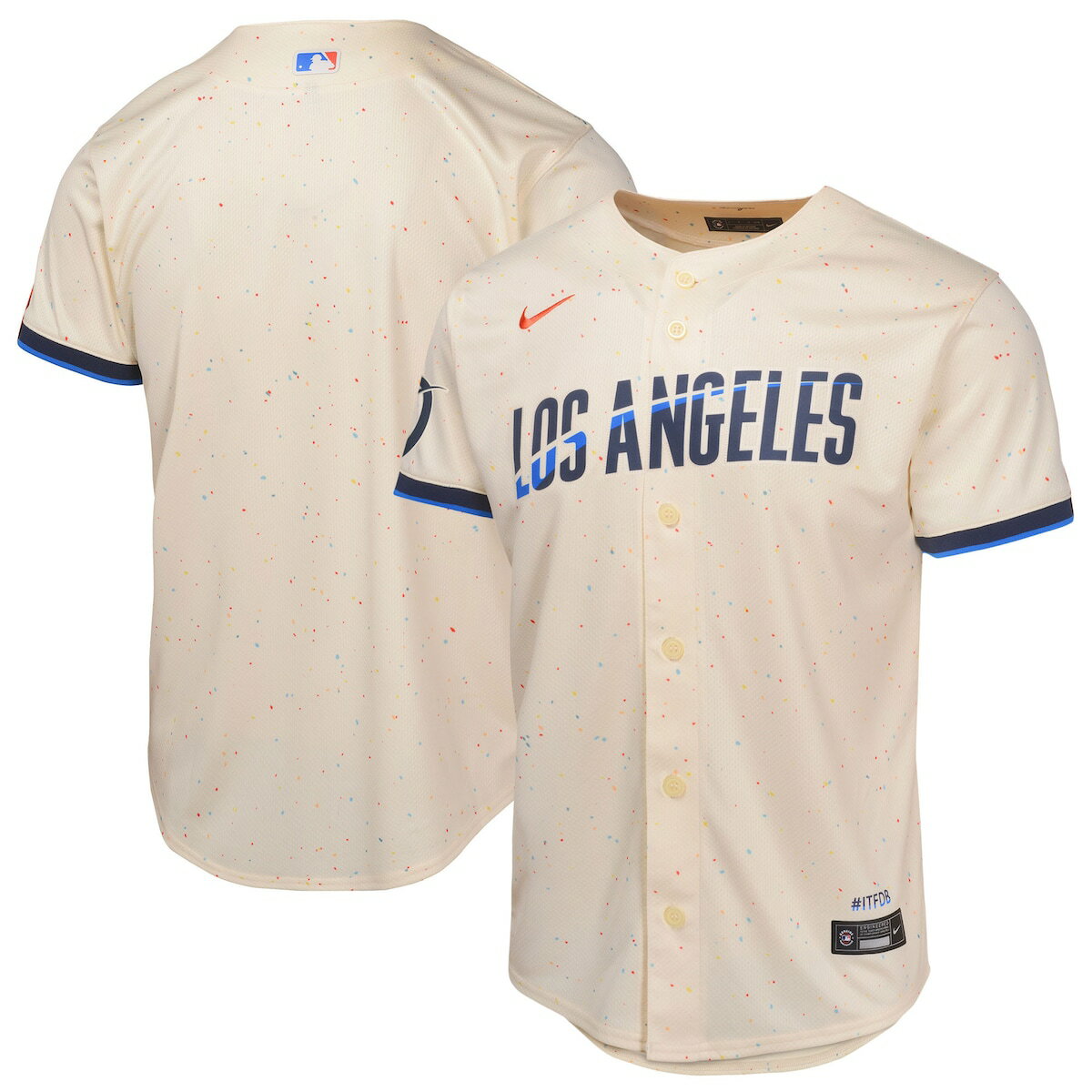 【公式グッズ】MLBドジャースシティコネクトリミテッドユニフォームNikeナイキキッズクリーム(Youth24NewLtdCityConnectBlankJersey)