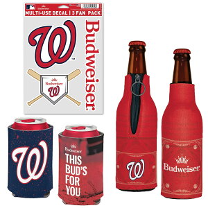 �y�����O�b�Y�zMLB �i�V���i���Y �ʃN�[���[ �E�B���N���t�g (Can Cooler, Bottle Cooler, Decal Pack - MLB x Budweiser)