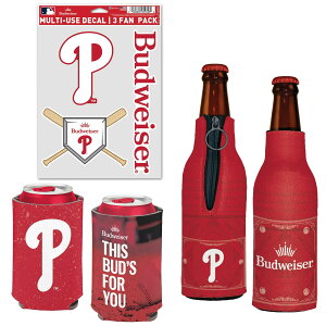 �y�����O�b�Y�zMLB �t�B���[�Y �ʃN�[���[ �E�B���N���t�g (Can Cooler, Bottle Cooler, Decal Pack - MLB x Budweiser)