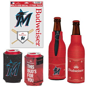 �y�����O�b�Y�zMLB �}�[�����Y �ʃN�[���[ �E�B���N���t�g (Can Cooler, Bottle Cooler, Decal Pack - MLB x Budweiser)