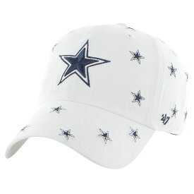 【公式グッズ】NFL カウボーイズ アジャスタブル キャップ '47 /フォーティーセブン レディース ホワイト (NFL Womens Confetti WHI Clean Up)