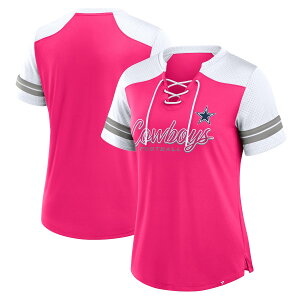 �y�����O�b�Y�zNFL �J�E�{�[�C�Y T�V���c Fanatics/�t�@�i�e�B�N�X ���f�B�[�X �s���N (24 Women's Play Script Poly Short Sleeve Fashion Top)