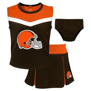�y�����O�b�Y�zNFL �u���E���Y �`�A�h���X Outerstuff �g�h���[�E�c���T�C�Y �u���E�� (23 Toddler Spirit Cheer 3 Piece Cheerleader Set)