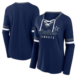 �y�����O�b�Y�zNFL �J�E�{�[�C�Y T�V���c Fanatics/�t�@�i�e�B�N�X ���f�B�[�X �l�C�r�[ (24 Women's Won and Done Biblend Long Sleeve Fashion Top)