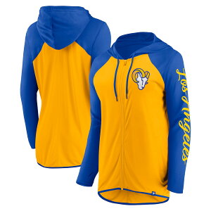 �y�����O�b�Y�zNFL �����Y �t���W�b�v �p�[�J�[ Fanatics/�t�@�i�e�B�N�X ���f�B�[�X �S�[���h (24 Women's LC Sleeve Script Poly Full-Zip Hood)