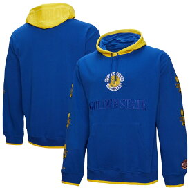 【公式グッズ】NBA ウォリアーズ プルオーバー パーカー Mitchell & Ness/ミッチェル＆ネス メンズ ロイヤル (NBA FA24 Men's MNC HWC Team OG 3.0 Heavyweight PO Hoodie)