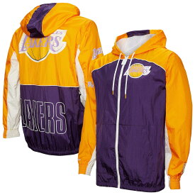 【公式グッズ】NBA レイカーズ ジャケット Mitchell & Ness/ミッチェル＆ネス メンズ パープル (NBA MNC FA24 Men's HWC Big Shot Premium Windbreaker FZ Jacket)