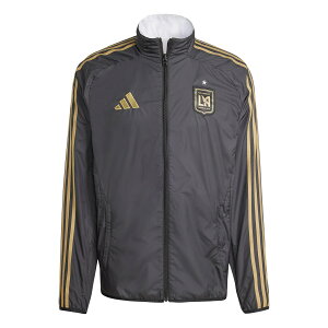 �y�����O�b�Y�zMLS LAFC �W���P�b�g Adidas/�A�f�B�_�X �����Y �u���b�N (ADI Men's 2025 Reversible Anthem Jacket)