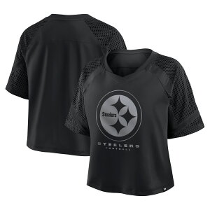 �y�����O�b�Y�zNFL �X�e�B�[���[�Y T�V���c Fanatics/�t�@�i�e�B�N�X ���f�B�[�X �u���b�N (NFL Womens Blackout Fashion Jersey)