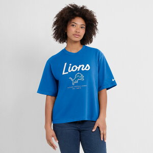 �y�����O�b�Y�zNFL ���C�I���Y T�V���c Nike/�i�C�L ���f�B�[�X �u���[ (25 Women's Nike Primetime Essential Script Boxy SST)