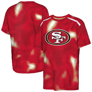 �y�����O�b�Y�zNFL 49ers T�V���c Outerstuff �L�b�Y�T�C�Y �X�J�[���b�g (NFL Youth End Zone Poly Dri-Tek Interlock Sublimated SST)
