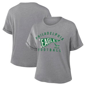 �y�����O�b�Y�zNFL �C�[�O���X T�V���c Fanatics/�t�@�i�e�B�N�X ���f�B�[�X �w�U�[�O���C (NFL Womens Pennant Wave Tribute Triblend SST - R)