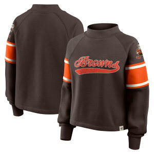 �y�����O�b�Y�zNFL �u���E���Y �g���[�i�[ Fanatics/�t�@�i�e�B�N�X ���f�B�[�X �u���E�� (NFL Womens Hometown Mock Neck Pullover)