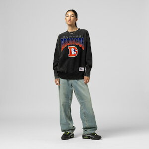 yObYzNFL uRX g[i[ Mitchell & Ness/~b`FlX fB[X ubN (NFL Womens Delineate Mineral Wash BLK Crew - R)