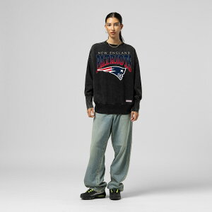 yObYzNFL yCgIbc g[i[ Mitchell & Ness/~b`FlX fB[X ubN (NFL Womens Delineate Mineral Wash BLK Crew - R)