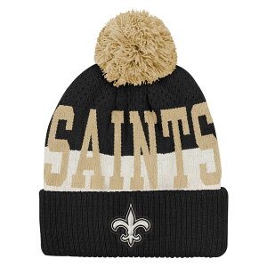 �y�����O�b�Y�zNFL �Z�C���c �j�b�g�X Outerstuff �L�b�Y�T�C�Y �u���b�N (NFL Youth Modern Fan Cuffed Pom Knit)