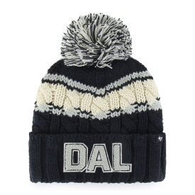 【公式グッズ】NFL カウボーイズ ニット帽 '47/フォーティーセブン レディース ネイビー (NFL Womens Emma Cuffed Pom Knit)