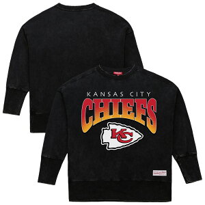 yObYzNFL `[tX g[i[ Mitchell & Ness/~b`FlX fB[X ubN (NFL Womens Delineate Mineral Wash BLK Crew - R)