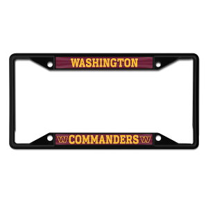�y�����O�b�Y�zNFL �R�}���_�[�Y �J�[�p�i �i���o�[�t���[�� WinCraft �u���b�N (Colored Metal License Plate Frame -S/S CORE)