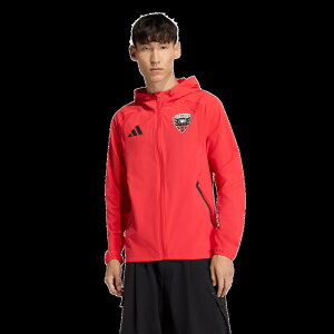 �y�����O�b�Y�zMLS D.C.���i�C�e�b�h �W���P�b�g Adidas/�A�f�B�_�X �����Y (ADI Men's S26 Tiro Full Zip Travel Hooded Windbreaker)