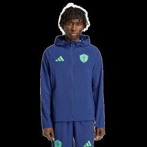 �y�����O�b�Y�zMLS �T�E���_�[�YFC �W���P�b�g Adidas/�A�f�B�_�X �����Y �l�C�r�[ (ADI Men's S26 Tiro Full Zip Travel Hooded Windbreaker)