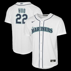 �y�����O�b�Y�zMLB �}���i�[�Y �u���C�A���E�E�[ �z�[�� ���j�t�H�[�� �i���v���J�j Nike/�i�C�L �L�b�Y�T�C�Y �z���C�g (HOME BASELINE JRSY TWILL PLYER)