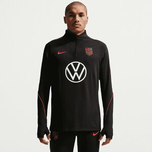 �y�����O�b�Y�zNATIONAL TEAM �A�����J��\ �g���[�j���O�E�F�A �g�b�v Nike/�i�C�L �����Y �u���b�N (NIK S26 Men's Dri-Fit LS Drill Top)