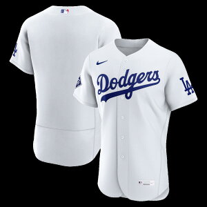 �y�����O�b�Y�zMLB �h�W���[�X �z�[�� ���j�t�H�[�� �i�I�[�Z���e�B�b�N�j Nike/�i�C�L �����Y �z���C�g (Authentic 2026 Jersey w/ Sponsor Patch - Team Front)