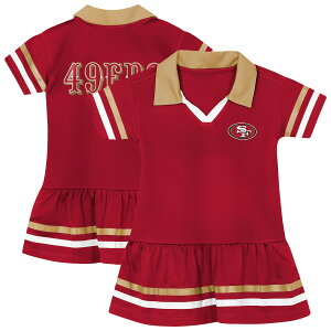 �y�����O�b�Y�zNFL 49ers �����s�[�X Outerstuff �g�h���[�E�c���T�C�Y �X�J�[���b�g (NFL Toddler Girls Star Player Johnny Collar Dress)