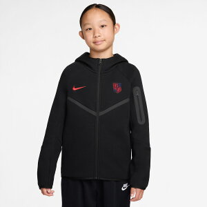 �y�����O�b�Y�zNATIONAL TEAM �A�����J��\ �W���P�b�g Nike/�i�C�L ���[�X�E�W���j�A�T�C�Y �u���b�N (NIK SU26 Youth Tech Fleece FZ Hooded Jacket)
