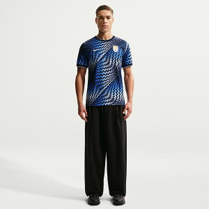 �y�����O�b�Y�zNATIONAL TEAM �E���O�A�C��\ �g���[�j���O�E�F�A Nike/�i�C�L �����Y �u���[ (NIK SU26 Men's Dri-Fit SS Pre-Match Top)