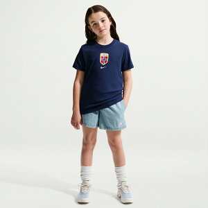 �y�����O�b�Y�zNATIONAL TEAM �m���E�F�[��\ T�V���c Nike/�i�C�L ���[�X�E�W���j�A�T�C�Y �u���[ (NIK SU26 Youth Crest Tee)