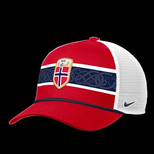 �y�����O�b�Y�zNATIONAL TEAM �m���E�F�[��\ �A�W���X�^�u���L���b�v Nike/�i�C�L �����Y ���b�h (BCS S26 Men's Rise Rope Trucker Hat)