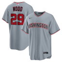 【公式グッズ】MLB ナショナルズ ジェームズ・ウッド ロード ユニフォーム （レプリカ） Nike/ナイキ メンズ グレイ (…