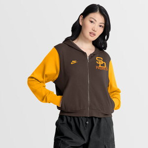 �y�����O�b�Y�zMLB �p�h���X �W�b�v�A�b�v �p�[�J�[ Nike/�i�C�L ���f�B�[�X �u���E�� (Women's Nike MLB Cooperstown Lightweight Full Zip Hood)