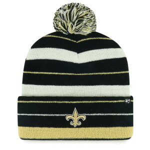 NFL �Z�C���c �j�b�g�X '47 �����Y �u���b�N (NFL Powerline Cuffed Pom Knit)