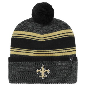 NFL �Z�C���c �j�b�g�X '47 �����Y �u���b�N (NFL Fadeout Cuffed Pom Knit)