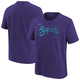 【公式グッズ】MLB ダイヤモンドバックス Tシャツ Nike/ナイキ キッズサイズ パープル (OST YTH NK FG CC WDMK SS TEE)